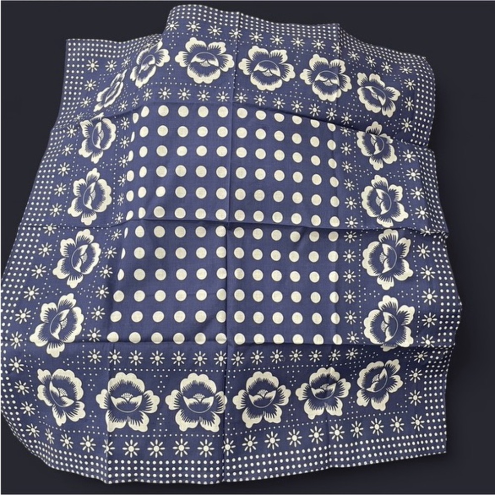 Navy and Black Floral square scarfs